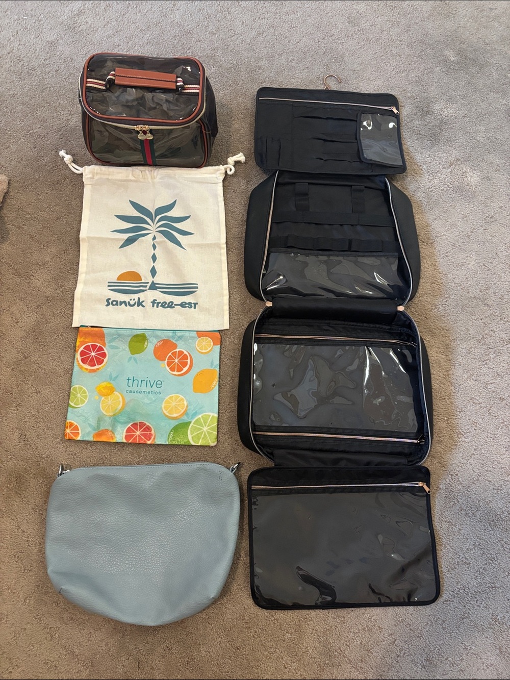5 piece cosmetic toiletries travel lot with new items